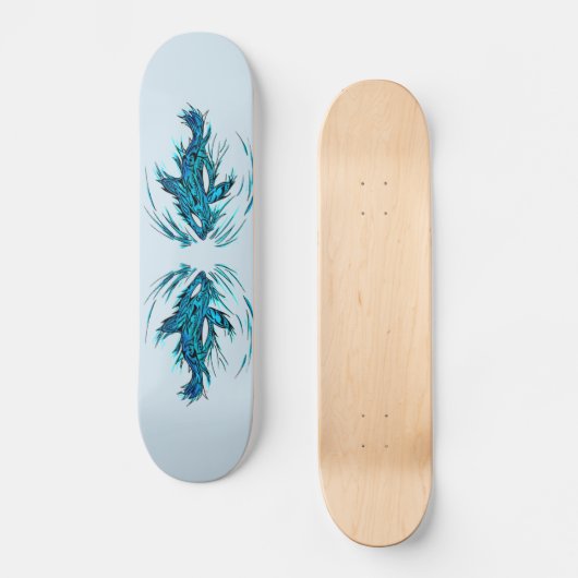 Türkis-Haifisch-Tätowierungs-Skateboard Skateboard (Vorderseite)