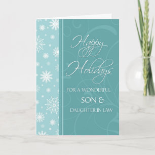 Türkis Happy Holidays Weihnachtskarte Feiertagskarte