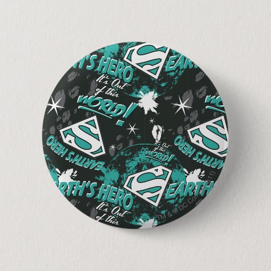 Türkis - Held der Erde Button (Vorderseite)
