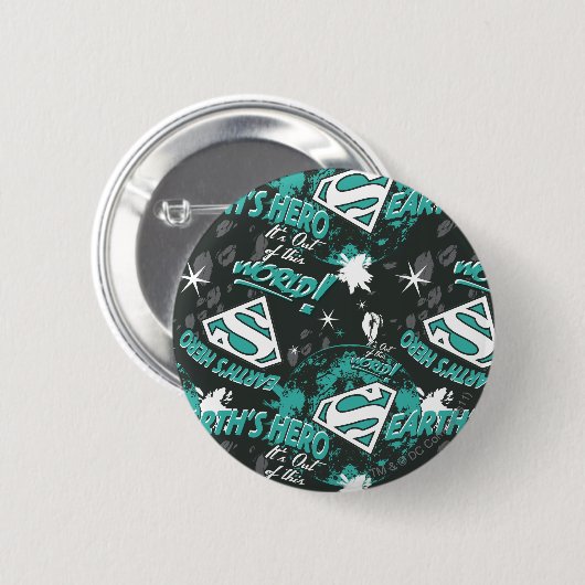 Türkis - Held der Erde Button (Vorne & Hinten)