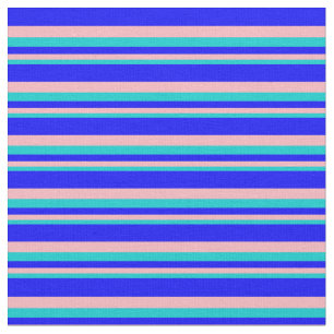 Türkis, hellrosa und blau stoff