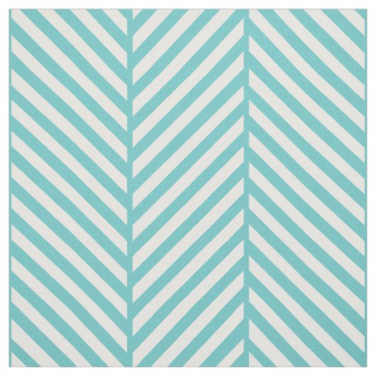 Türkis Herringbone Große Skala Stoff (Muster)