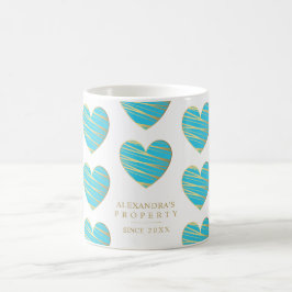 Türkis Herz Beste Freunde Jeden Anlaß Geschenk Kaffeetasse