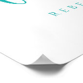 Türkis Herzlich willkommen auf unserem immerwähren Poster (Ecke)