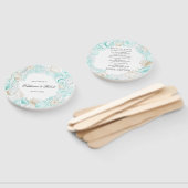 Türkis-Hochzeitsprogramm am Meer Hand Fan Fächer (Non-assembled)