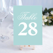 Türkis Hochzeitsskript Tischnummernschild Tischnummer