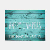 Türkis-hölzerne rustikale verwitterte fußmatte (Vorderseite)