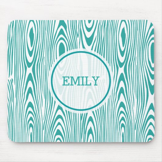 Türkis-Holzkörner Mousepad (Vorne)