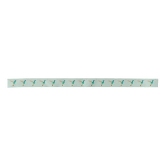 Türkis Hummingbird Satin Ribbon Satinband (Vorderseite)