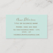 Türkis Hummingbird Visitenkarte (Rückseite)