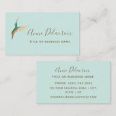 Türkis Hummingbird Visitenkarte (Vorne/Hinten)