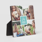 Türkis | Hunde Mama FotoCollage Fotoplatte (Vorderseite)