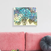 Türkis Hydrangea Leinwanddruck (Insitu (Wohnzimmer))
