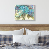 Türkis Hydrangea Leinwanddruck (Insitu (Schlafzimmer))