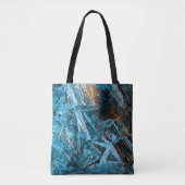 Türkis Ice Abstrakte Kunst Tasche (Vorderseite)