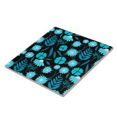 Türkis in Blüte Fliese (Seite)