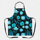 Türkis in Blüte Schürze (Vorderseite)