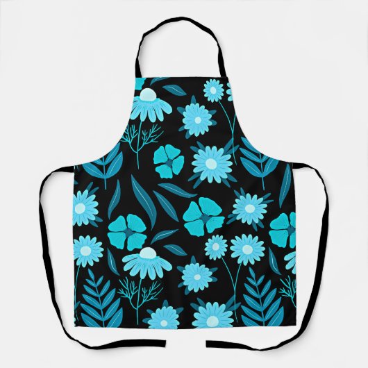 Türkis in Blüte Schürze (Vorderseite)