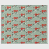 Türkis-Jahrgang Weihnachtsdesign Geschenkpapier (Flach)