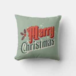 Türkis-Jahrgang Weihnachtsdesign Kissen