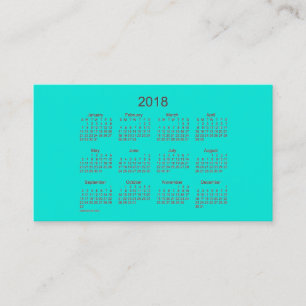 Türkis-Kalender 2018 durch Janz Visitenkarte
