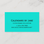 Türkis-Kalender 2018 durch Janz Visitenkarte (Rückseite)