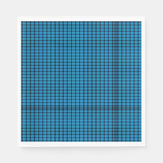 Türkis Kariert Napkins Serviette (Vorderseite)