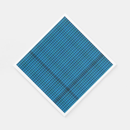 Türkis Kariert Napkins Serviette (Ecke)