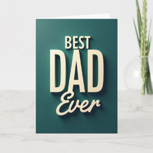 Türkis Karte mit dem Text "Bester Papa Aller Zeite
