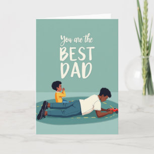 Türkis Karte zum Spielen "Bester Papa"