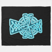 Türkis-keltisches Cross-Fleece-Blanket Fleecedecke (Vorderseite (Horizontal))