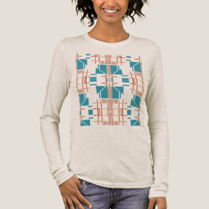 Türkis-Korallenrost Südwestlich inspiriert Tri-Blend Shirt