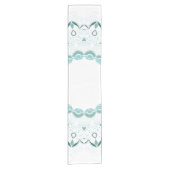 Türkis-Kunst-Deko-Entwurf Kurzer Tischläufer (Vorderseite)