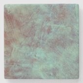 Türkis-Kupfer-strukturierter Schmutz Steinuntersetzer (Vorderseite)