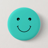 Türkis Lächeln Button (Vorderseite)