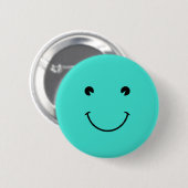 Türkis Lächeln Button (Vorne & Hinten)