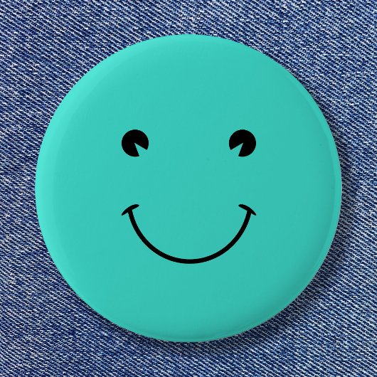 Türkis Lächeln Button