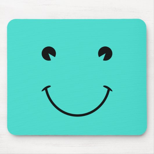 Türkis Lächeln Mousepad (Vorne)
