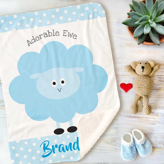 Türkis Lamb Baby Boy Adorable Ewe Script Name Sherpadecke