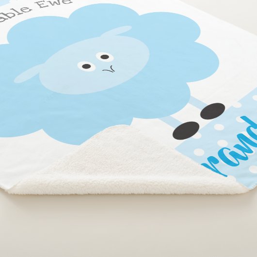Türkis Lamb Baby Boy Adorable Ewe Script Name Sherpadecke (3/4)