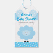 Türkis Lamb Boy Babydusche Niedlich Moderne Kawaii Geschenkanhänger (Vorderseite)