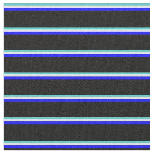 Türkis, Lavendel, Blau und Schwarz Farbmuster Stoff (Nahaufnahme)