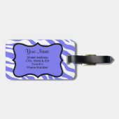 Türkis & Lavender Zebra & Cheetah individuell Gepäckanhänger (Rückseite horizontal)