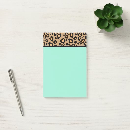 Türkis-Lehrer Leopard Post IT-Notes Geschenk Post-it Klebezettel (Büro)