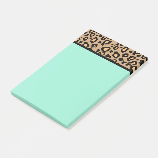 Türkis-Lehrer Leopard Post IT-Notes Geschenk Post-it Klebezettel (angewinkelt)
