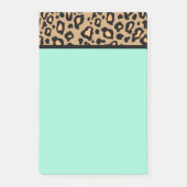 Türkis-Lehrer Leopard Post IT-Notes Geschenk Post-it Klebezettel (Vorderseite)