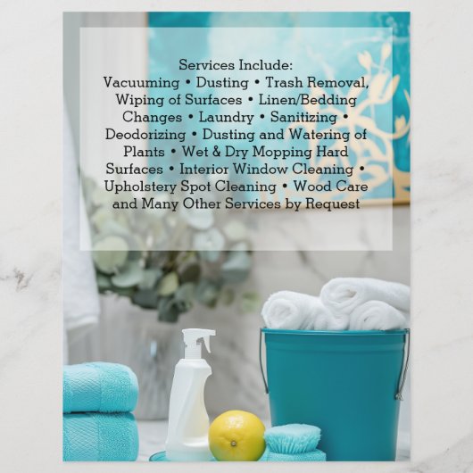 Türkis Lemon Clearing Service Template Business Flyer (Hinten)