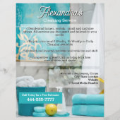 Türkis Lemon Clearing Service Template Business Flyer (Vorne)