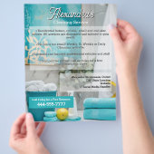 Türkis Lemon Clearing Service Template Business Flyer (Hand)