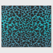 Türkis-Leopard-Druck Geschenkpapier (Flach)